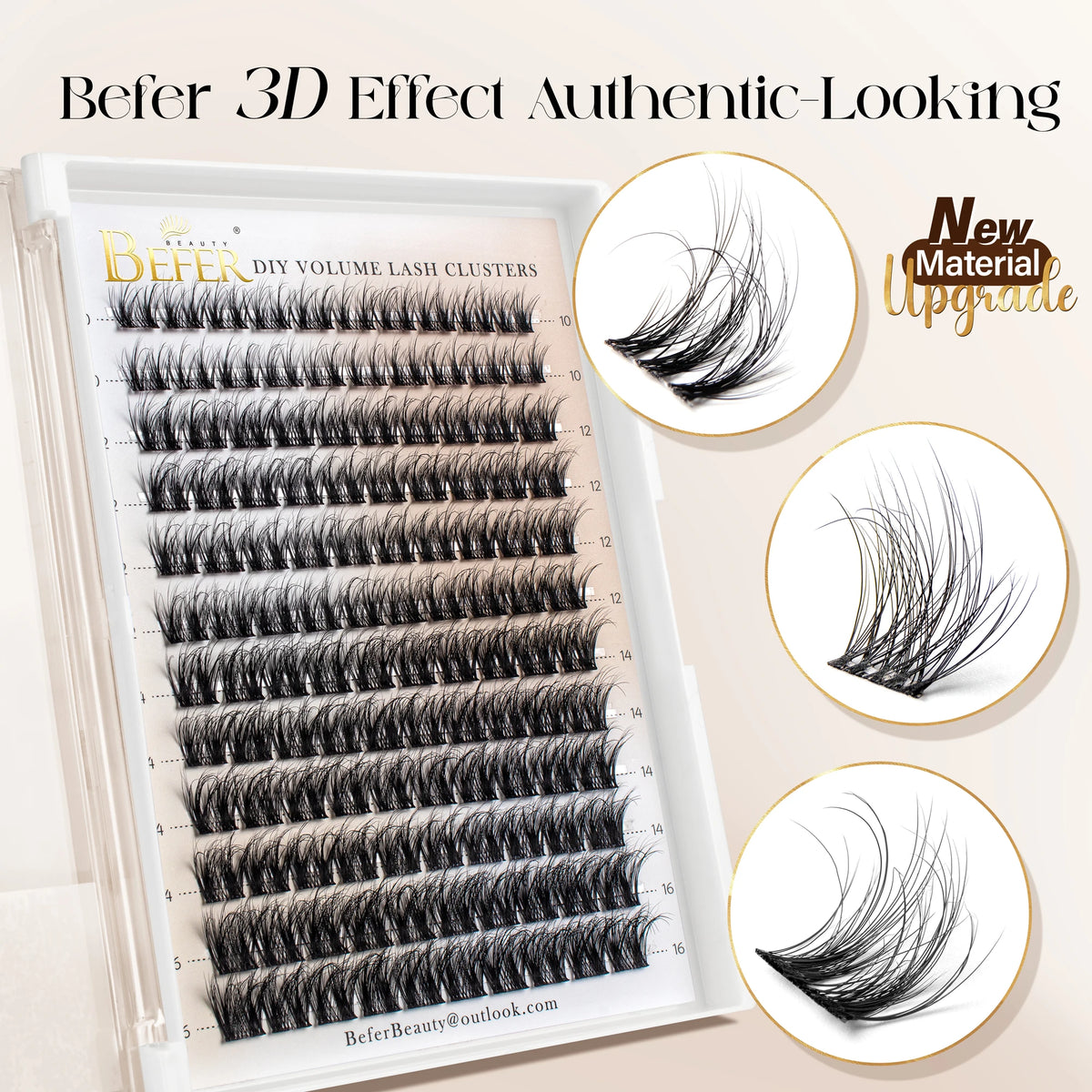Natural Fluffy Lash Clusters Set