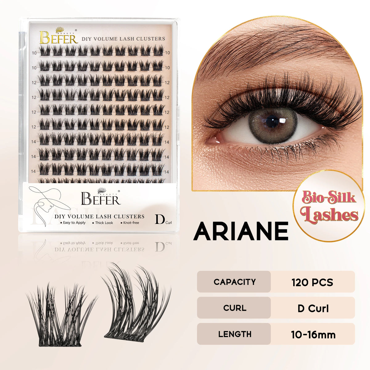 Natural Fluffy Lash Clusters Set