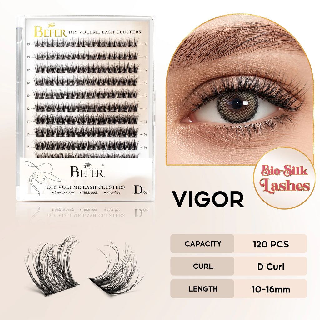 Natural Fluffy Lash Clusters Set